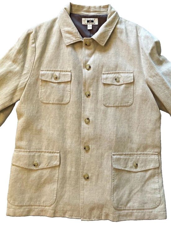 Joseph Abboud Other - Joseph Abboud Men's Cream Lightweight Linen/Cotton Jacket - Size L
